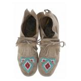 Vintage Montana Blackfoot Beaded Moccasins