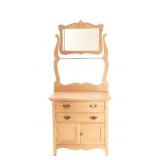 Antique Eastlake Quarter Sawn Oak Washstand