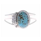Navajo Number 8 Spiderweb Turquoise Bracelet