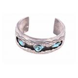 ca. 1950's Navajo Old Pawn Turquoise Cuff Bracelet