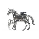 Ca. 1970's Mare & Foal Butane Desk Lighter