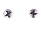 Navajo Tommy Singer Sterling Silver Stud Earrings