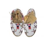 ca. 1950 Montana Blackfeet Beaded Men's Moccasins