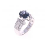 Elegant 3.10 CTW Spinel, Diamond & 18K Gold Ring