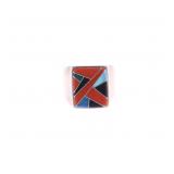 Navajo Sterling Silver Inlay Mosaic Men's Ring