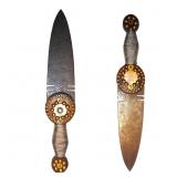 19th-C. Northern Plains Silver Inlaid Dag Knife