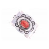 Classic Navajo Repousse & Stamped Bracelet -Signed