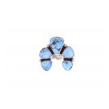 Navajo Sterling Silver Golden Hills Turquoise Ring