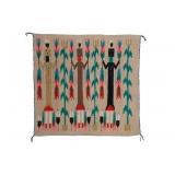 Navajo Yei Be Chai Figural Harvest Rug c. 1960's