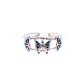 Zuni Adrian Wallace Butterfly Inlay Cuff Bracelet