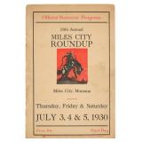 Ca. 1930 Miles City, Montana Roundup Rodeo Program