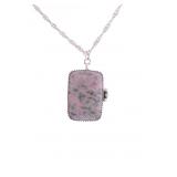 Navajo Sterling Silver Rhodonite Necklace