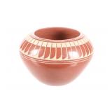 L.Gonzales (San Ildefonso, 1922-1995) Redware Olla