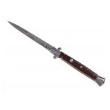 Beltrame Stiletto Switchblade Damascus & Rosewood