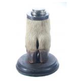 Victorian Style Goat Hoof Inkwell Early 1900s