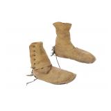 Blackfeet Chief Little Dog Owned Hide Moccasins