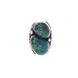 Navajo Old Pawn Sterling Silver King Manassa Ring