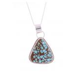 Navajo R. Sam Sterling & Turquoise Necklace