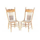 Antique 'Larkin' Tiger Oak Pressed Back Side Chair
