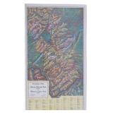 Aeroplane Map of Glacier Nat'l Park by McGill 1936