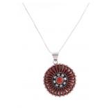 Zuni C. Lanconsello Sterling & Red Coral Necklace