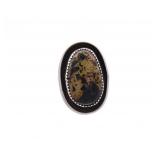 Navajo Poppy Jasper Sterling Ring -B. Begay Tsosie
