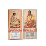 Winold Reiss GNRR 'Blackfeet' Calendars 1941-1942
