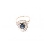 Beautiful Natural Blue Sapphire & VS1 Diamond Ring