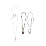 Puebloan Sterling Silver & Stone Necklaces