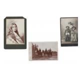 Original Native American Cabinet Card Photos (3)