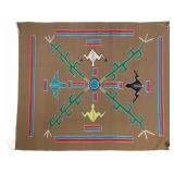 EX-Shiprock Trading Post Navajo Sand Painting Rug