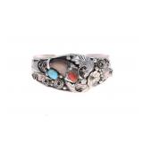 Navajo Toadlena Sterling Silver Bear Claw Bracelet