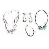 Puebloan Turquoise & Jasper Vintage Necklaces