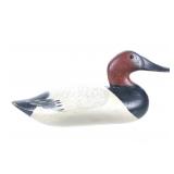Hand Carved Wooden Canvasback Duck Decoy 