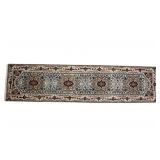 Persian Heriz Serapi Hand-Knotted Wool Runner