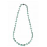 22.88ct Emerald VS2 Diamond Platinum Necklace
