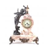 Auguste Moreau (1834-1917) Bronze & Marble Clock