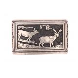 Navajo Tommy Singer Sterling Silver Elk Buckle