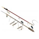 Chippewa Cree Throwing Arrow & Bone Point Spear
