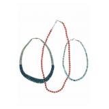 Santo Domingo Pueblo Turquoise & Coral Necklaces