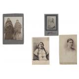 Sioux Women Cabinet Cards and CDV Collection