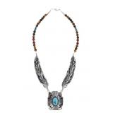 Navajo Dinï¿½ Sterling Silver Multi-Stone Necklace