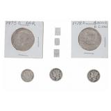 Mercury Dimes & Kennedy 1/2 Dollars w/ Bullion
