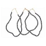 Black 10 Zen Venetian Trade Bead Necklaces