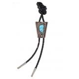 Navajo Sterling & Cripple Creek Turquoise Bolo