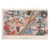 1st Edition "Then and Now" Series Baseball Litho
