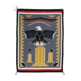 Ex. Pook & Pook Navajo Pictorial Eagle Rug -1940