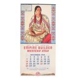 Winold Reiss (1886-1953) 1954 Empire Builder Calen
