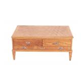 Antique Industrial Tiger Oak 3-Drawer File Cabinet