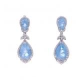 11.20ct Aquamarine VS2 Diamond Platinum Earrings